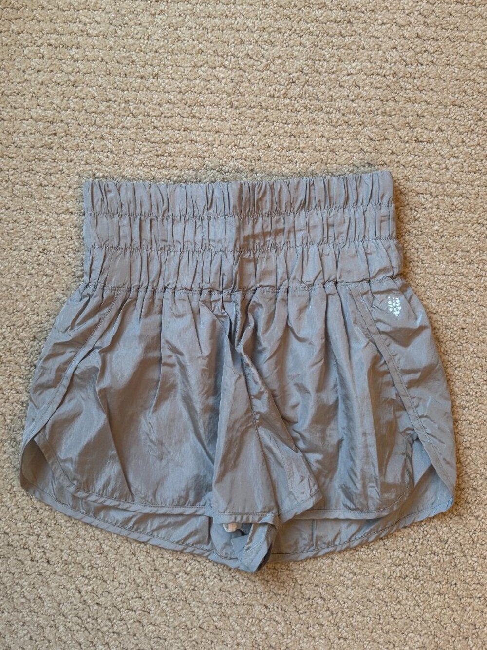 Free People Movement Silver Shorts -- Size Medium